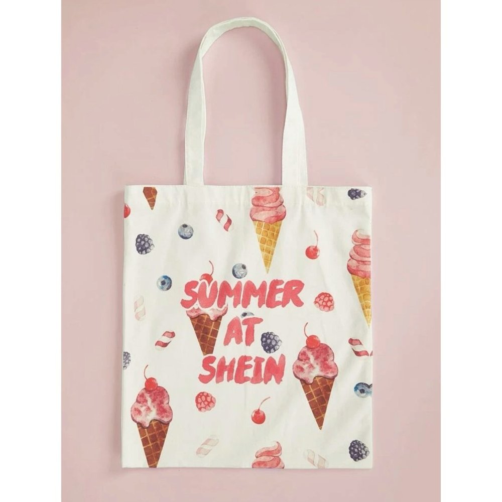🍦 Ice Cream Canvas Tote